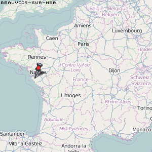 Beauvoir-sur-Mer Karte Frankreich