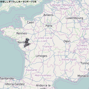 Belleville-sur-Vie Karte Frankreich