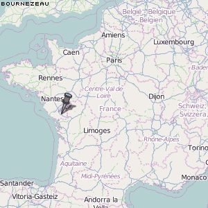 Bournezeau Karte Frankreich