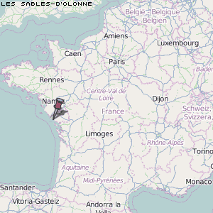 Les Sables-d'Olonne Karte Frankreich