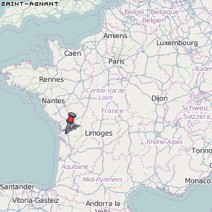 Saint-Agnant Karte Frankreich