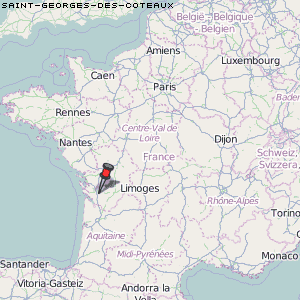 Saint-Georges-des-Coteaux Karte Frankreich