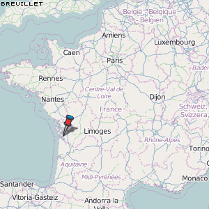 Breuillet Karte Frankreich