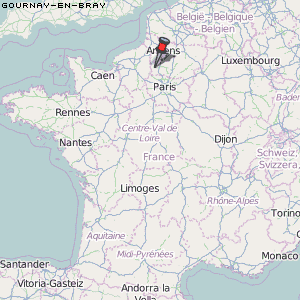 Gournay-en-Bray Karte Frankreich