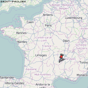 Saint-Paulien Karte Frankreich
