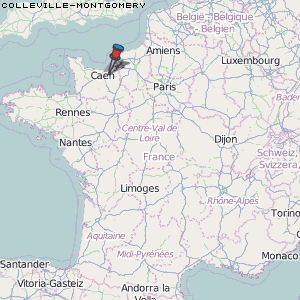 Colleville-Montgomery Karte Frankreich