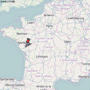 Chauché Karte Frankreich