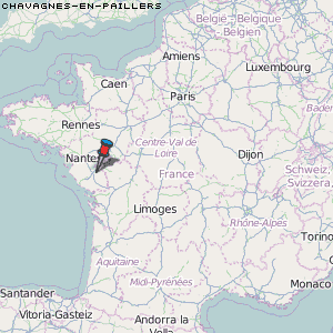 Chavagnes-en-Paillers Karte Frankreich