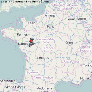 Saint-Laurent-sur-Sèvre Karte Frankreich