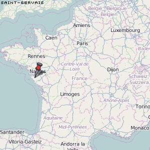Saint-Gervais Karte Frankreich