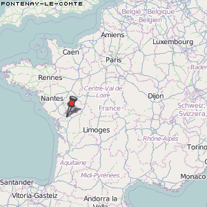 Fontenay-le-Comte Karte Frankreich