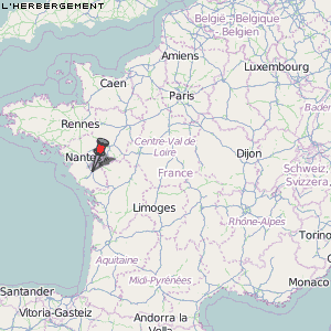 L'Herbergement Karte Frankreich