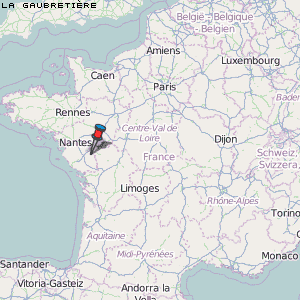 La Gaubretière Karte Frankreich