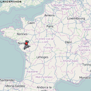Landeronde Karte Frankreich