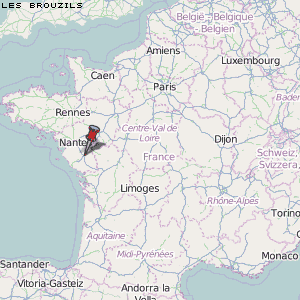 Les Brouzils Karte Frankreich