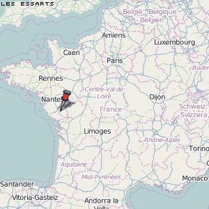 Les Essarts Karte Frankreich