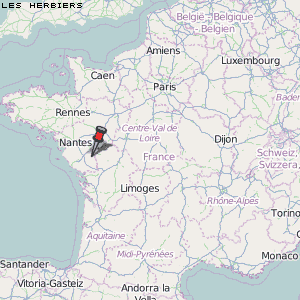 Les Herbiers Karte Frankreich