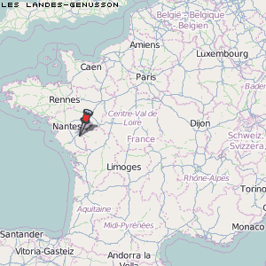 Les Landes-Genusson Karte Frankreich