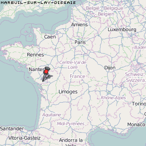 Mareuil-sur-Lay-Dissais Karte Frankreich