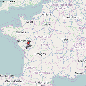 Nalliers Karte Frankreich