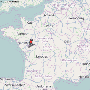 Pouzauges Karte Frankreich