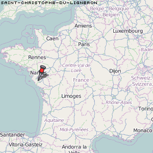 Saint-Christophe-du-Ligneron Karte Frankreich
