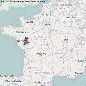 Saint-Denis-la-Chevasse Karte Frankreich