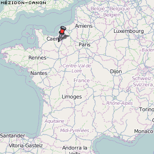 Mézidon-Canon Karte Frankreich