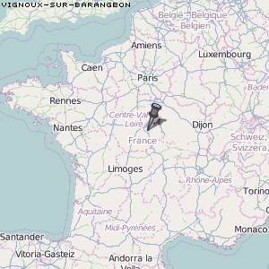 Vignoux-sur-Barangeon Karte Frankreich