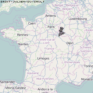 Saint-Julien-du-Sault Karte Frankreich
