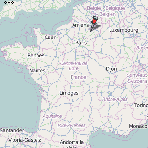 Noyon Karte Frankreich