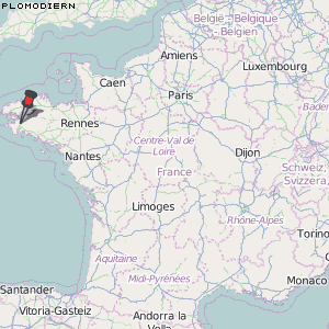 Plomodiern Karte Frankreich