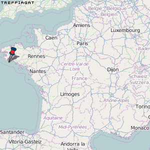 Treffiagat Karte Frankreich