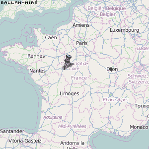 Ballan-Miré Karte Frankreich