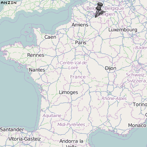Anzin Karte Frankreich