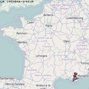 La Cadière-d'Azur Karte Frankreich