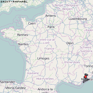 Saint-Raphaël Karte Frankreich