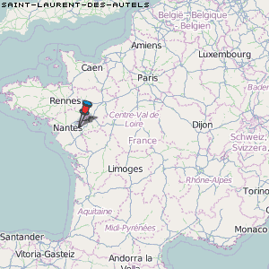 Saint-Laurent-des-Autels Karte Frankreich