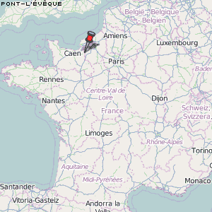 Pont-l'Évêque Karte Frankreich