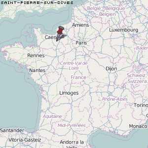 Saint-Pierre-sur-Dives Karte Frankreich