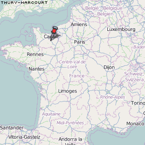 Thury-Harcourt Karte Frankreich