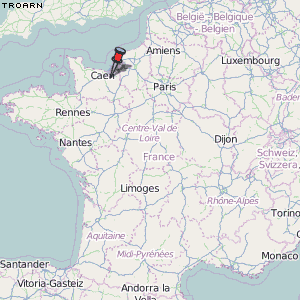 Troarn Karte Frankreich