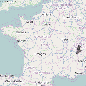 Combloux Karte Frankreich