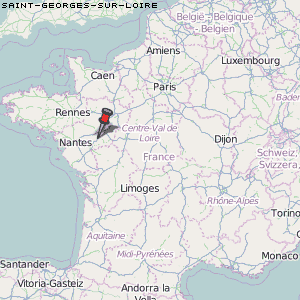 Saint-Georges-sur-Loire Karte Frankreich