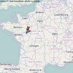 Saint-Mathurin-sur-Loire Karte Frankreich