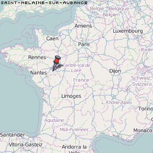 Saint-Melaine-sur-Aubance Karte Frankreich