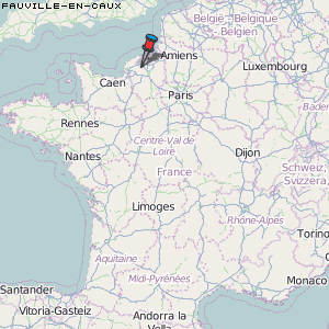 Fauville-en-Caux Karte Frankreich