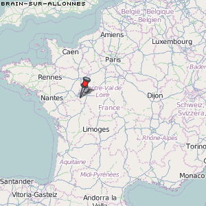 Brain-sur-Allonnes Karte Frankreich
