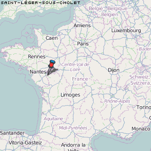Saint-Léger-sous-Cholet Karte Frankreich