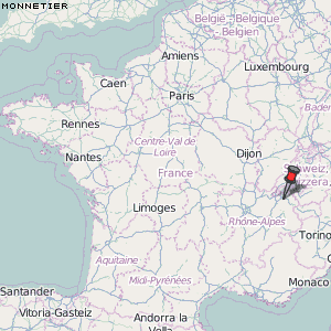 Monnetier Karte Frankreich